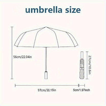 1pc Automatic Open/Close Umbrella with Auto - Red/Black/Beige/, Portable Folding Umbrella with, Windproof, for Travel, Formal & Casual Events - Ideal Gift for Women/Men - Durable Automatic Umbrella, Travel Essential, Abstract