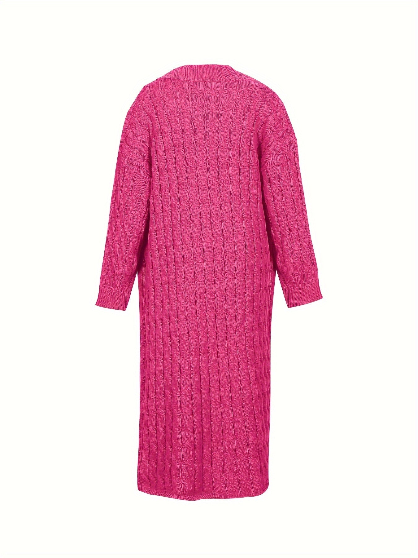 [Cardigan Sweater] Plus Size - Plus Size Cardigan Sweater A23A062