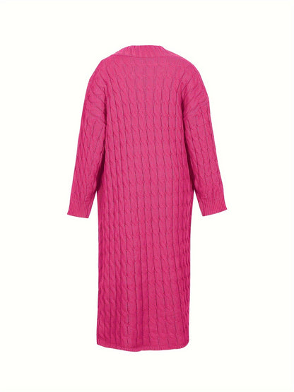 [Cardigan Sweater] Plus Size - Plus Size Cardigan Sweater A23A062