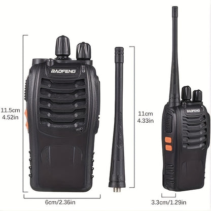 [Walkie Talkie | Portable] Buy 2 Get 2 Free Portable Walkie Talkies | 16 Channels Rechargeable Handheld Two Way Radios | Long Range for Adults with Earpieces, Outdoor Equipment Supports Camping Hiking Hunting