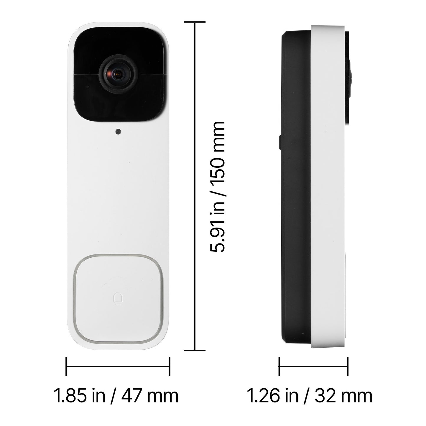VEVOR Video Doorbell, 2K Wireless Camera Ring Doorbell Works with 170° Ultra-Wide View, 2-Way Audio, Motion Detection & Night Vision, Supports Alexei & Google, Cloud Storage, Battery/Wired Powered