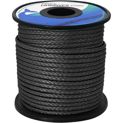 1.3mm/1.6mm/2mm Hollow UHMWPE Braided Cord - Heavy-Duty 520-1000+ Tensile Strength, Low-Weight Spliceable Rope for Tent Guyline, Tarp, Hammock, Ridgeline, Whoopie Sling - Dyneema/Spectra-like (Camping, Backpacking, Survival),