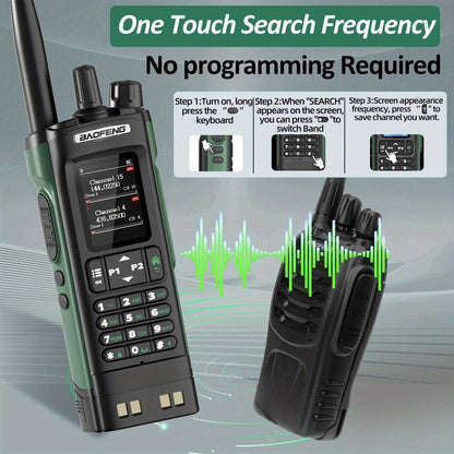 BAOFENG DM-32 DMR Handheld Two-Way Radio 10W Long Range GPS & NOAA Weather Alert, UHF 136-174/400-470MHz, 2500mAh Battery with USB-C Charging, Compatible with DM32UV Repeater for Camping,, Fishing, Emergency (DMR/Moto)