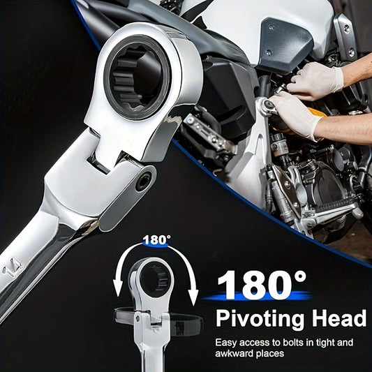7mm-12mm, 6pcs dual-use wrenches, ratchet wrenches, hand tool wrench sets, universal car wrenches, car repair tools