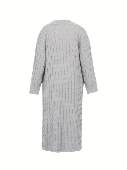 [Cardigan Sweater] Plus Size - Plus Size Cardigan Sweater A23A062