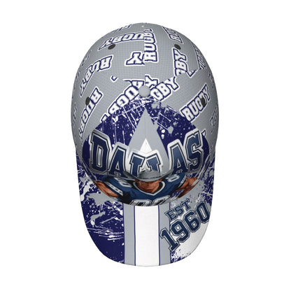 Dallas Cartoon Baseball Cap with an Adjustable Brim, Designed for Everyone, Featuring a Curved Brim, Ideal for Year-Round Use, Perfect for Outdoor Activities And Sun Protection for Enthusiasts