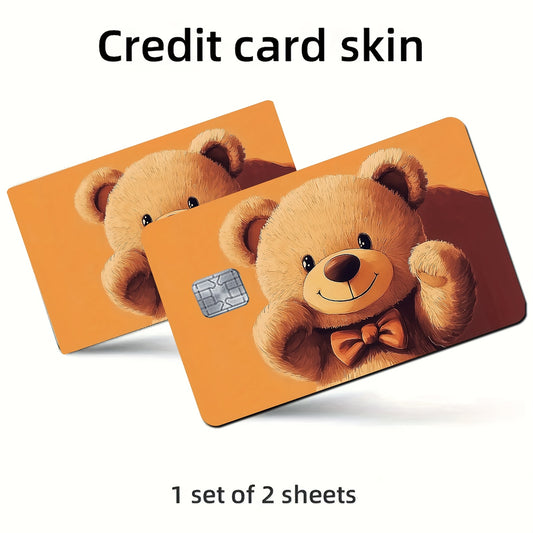 Set of 2 Car Stickers with a Shiny Finish, Ultra-Thin Vinyl Skins That Leave No Residue, Suitable for Credit Cards, Debit Cards, Transit Cards, Key Cards, Skin Protection, And Bank Cards; These Ultra-Thin Stickers Are Waterpr