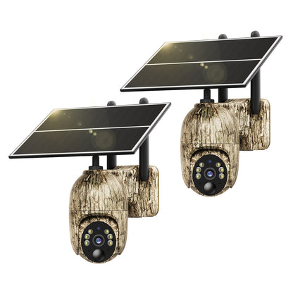 SEHMUA 4G Solar LTE Cellular Trail Camera With 360° Pan Tilt & 2-Way Audio, 4K Live View, Security Cameras Wireless Outdoor, 0.2s Trigger, HD Night Vision, Built-in SIM Card With 7-Day FREE Data, Waterproof For Hunting & Sec