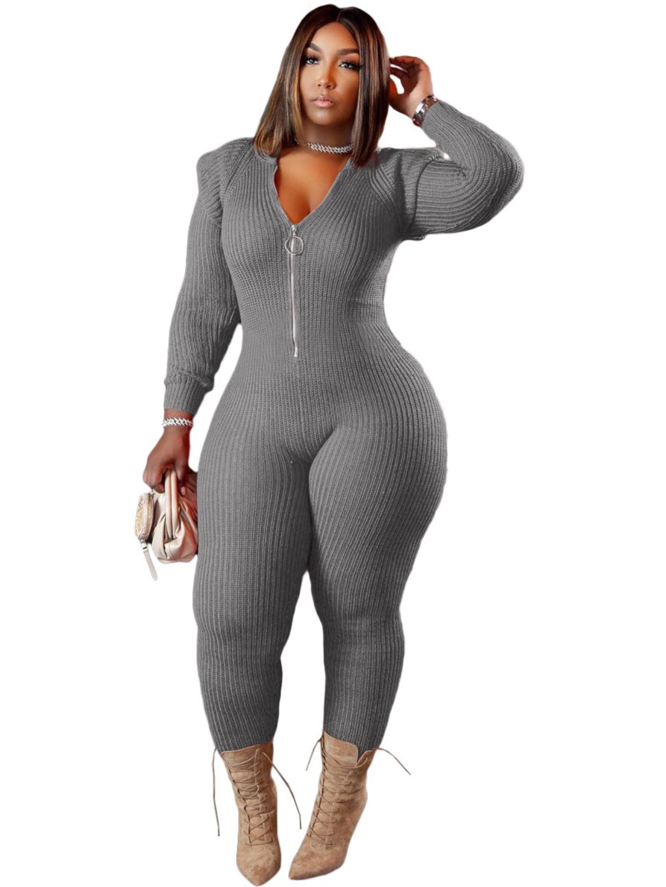 HERTALK Women Fashion Imitation Padded Shoulder Hooded Jumpsuit | Casual Fall/Winter Style with Off the Shoulder Collar, Long Sleeve, Ruffle Details, Palazzos Hem