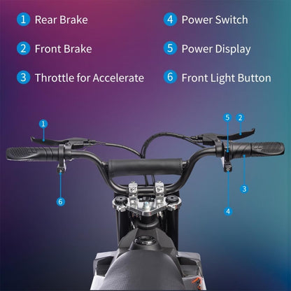 36V Electric Dirt Bike for Kids 13-16 Years, 15.5 MPH High-Speed Off-Road Motorcycle with 350W/500W Motor (Brushless/Brushed), 175 lbs Capacity, All-Terrain ATV-Like Bike, Front/Rear Brakes & LED (-)