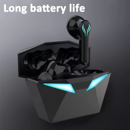 [40H Wireless Gaming Earbuds] Wireless Bluetooth Gaming Earbuds | Blue Light, 3D Surround Sound, 40H Battery, Touch Control | Perfect for Streamers & Gamers