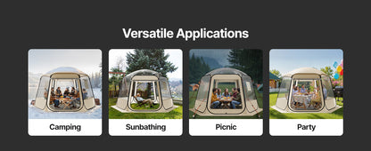 SucceBuy Pop up Bubble Tent Waterproof & UV-Resistant Clear Camping Tent Shelter Outdoor Garden Dome Igloo Tents with Windows