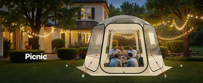 SucceBuy Pop up Bubble Tent Waterproof & UV-Resistant Clear Camping Tent Shelter Outdoor Garden Dome Igloo Tents with Windows