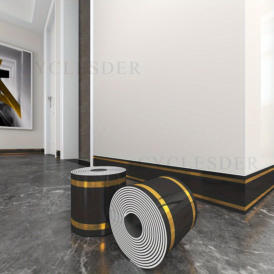 1 Roll, 197 inches x 3.94 inches, Large Roll Thickened Version, European Style Marble Tile Panel Wallpaper, Self-Adhesive PVC Faux Brick, Peel and Stick, DIY Removable No Residue, Waterproof, Wear-Resistant, Long Lifespan, Be