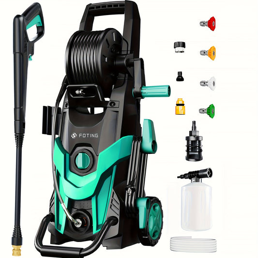 2025Upgraded Electric Pressure Washer, 4500 PSI 3.2 GPM Power Washer with 4 Quick Connect Nozzles, Inlet Hose & Filter& Foam Cannon for Cars/Fences/Driveways/Home Cleaning