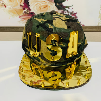 Men'S And Women'S Stylish Personalized Street Dance Letter Acrylic Flat-Brimmed Hat, Punk Hip-Hop Cap, Baseball Cap, Handmade Hat.