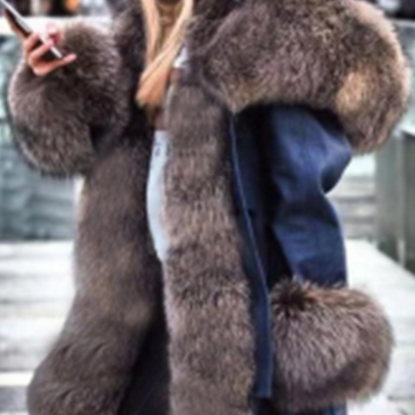 Plus Size, Large Size Women's Jacket - Fashion Casual Personality Elegant Avant-garde Vintage Avant-garde Autumn and Winter Temperament Commuter Street Trend Long Hair Collar Hooded Jacket