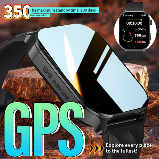 High-Performance GPS Smartwatch with Precise Route Tracking, 1ATM Waterproof, 2.01-Inch Full Touchscreen, HD Calls, Message Sync, Sleep Monitoring, Music Playback, Remote Camera Control, Voice Assistant, 100+ Sports Modes –