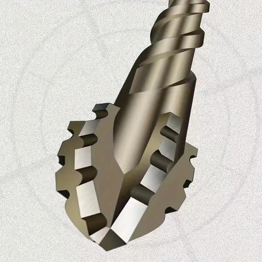 4pcs High-Efficiency Carbide Drill Bits - Four-Blade Sawtooth Eccentric Design for Dry Drilling of Tiles, Ceramics, Glass, Marble, Concrete & Stainless Steel Alloy - Wear-Resistant, Precision Positioning, Impact-Resistant, Dr
