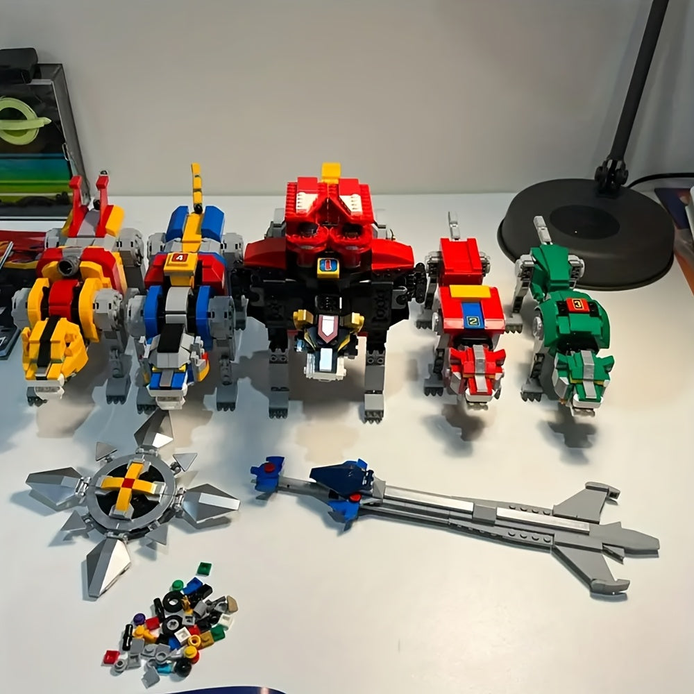 2321pcs VoltronUltimately IDEAS MOC Building Blocks Set - 5-in-1 Transforming Robot & Lion, with Poseable Arms, Head, Chest, Shoulders, Legs - Compatible with other major building blocks - Advanced Construction Set for Adults