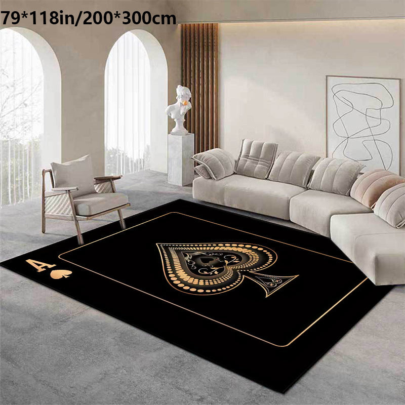 Golden Diamond Velvet + 800g per square meter + Anti-slip Point Plastic Bottom 1pc Christmas Decoration Area Large Mat Red Heart A Mat Non-Slip Machine Washable Easy Matching Home Decor Sofa Coffee Table Mat Bedside Mat Dinin