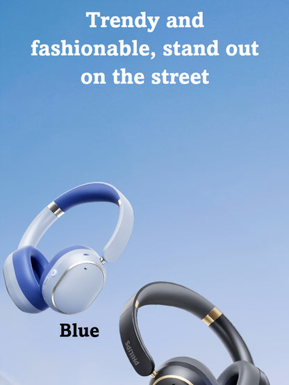 [ANC Wireless Headphones] Philips Wireless Bluetooth Headphones with ANC Hybrid Active Noise Cancelling | Over-Ear HiFi Surround Sound, 80 Hours Playtime, Five ENC Noise Cancelling, for iPhone and Android