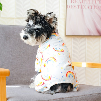Pajamas with a Rainbow Design for Pet Dogs
