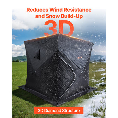 VEVOR Outdoor Steam Dry Sauna Tent for 4 Person for Camping Black