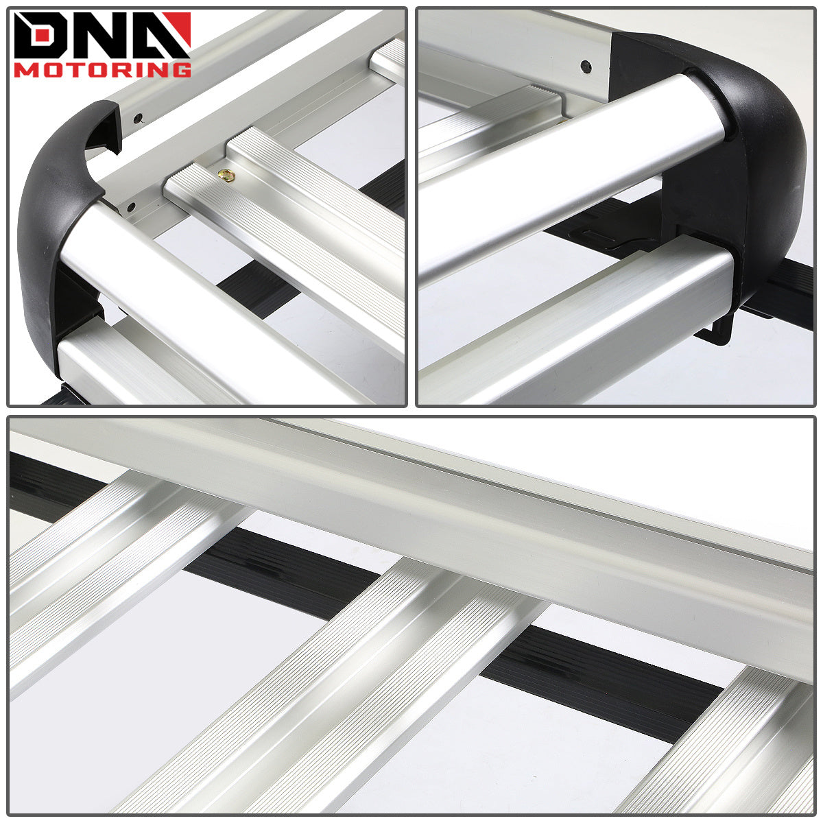 DNA MOTORING Cargo Roof Rack Cross Bar Carrier Basket, with Adjustable Clamps