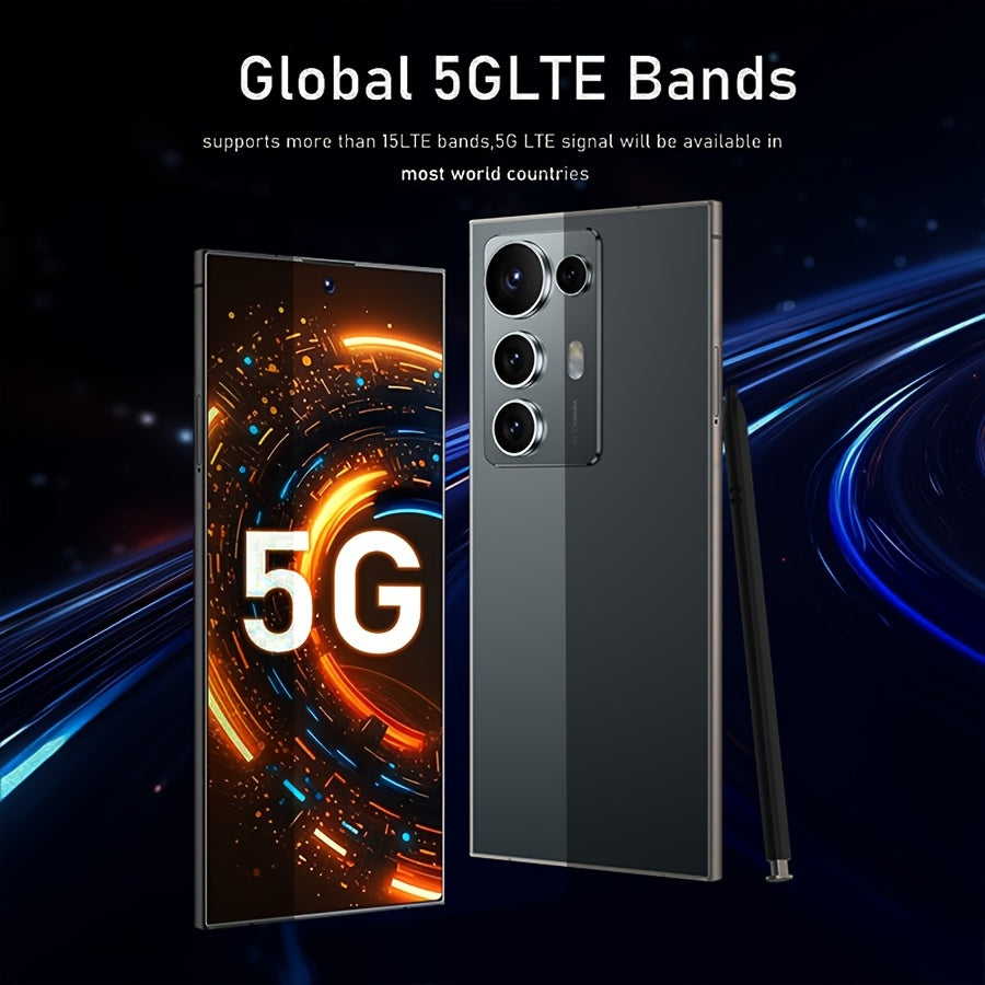 S25 Ultra Super Value Smartphone | 6.8-inch HD Display, 5G Unlocked, Android with 12GB RAM, 256GB Storage, Expandable Memory, 50MP Rear & 13MP Front Cameras, Includes Free Case & Headphones - Ideal Birthday/Christmas Gift for