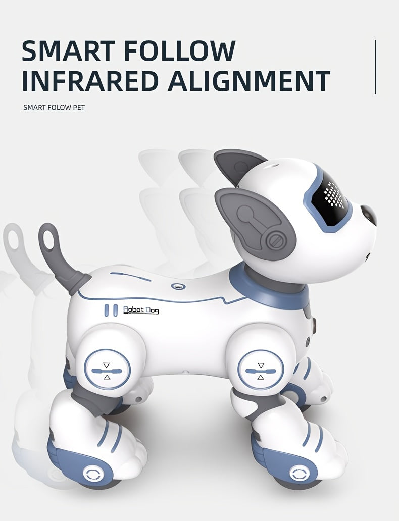 GRAXGROW Funny RC Robot Electronic Dog Stunt Dog Voice Command Programmable Music Dance, Infrared Remote Control Robot Dog for Kids Toys Ages 3+ Boys And Girls for Birthday Gifts, Entertainment, Interactive Play, Fun Robot, P