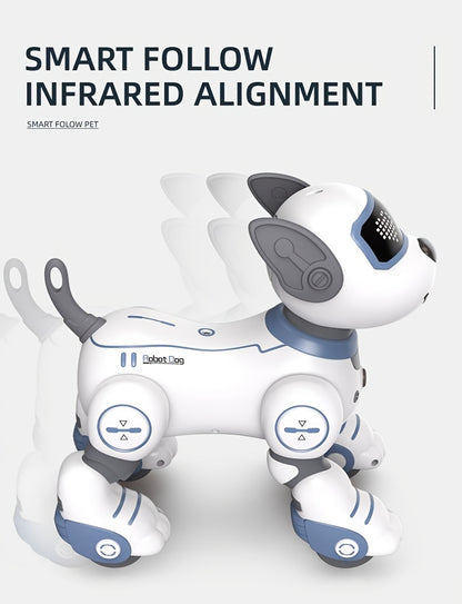 GRAXGROW Funny RC Robot Electronic Dog Stunt Dog Voice Command Programmable Music Dance, Infrared Remote Control Robot Dog for Kids Toys Ages 3+ Boys And Girls for Birthday Gifts, Entertainment, Interactive Play, Fun Robot, P