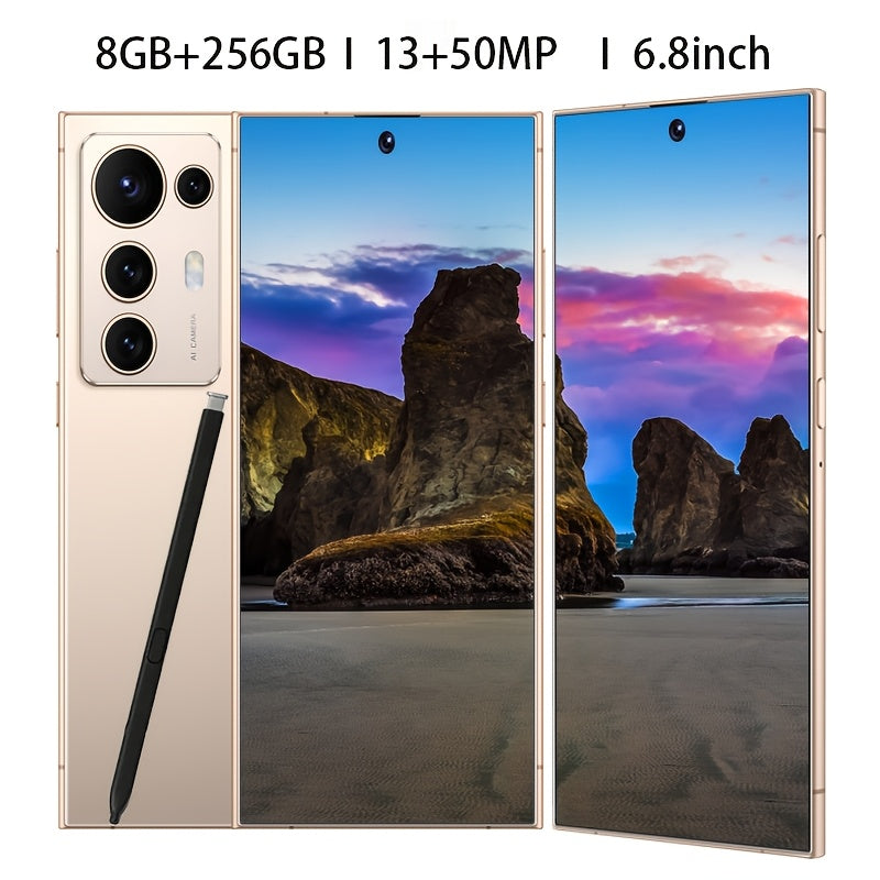 2026 New S25 Ultra Unlocked Smartphone | 8GB+256GBand3.5-inch 3GB+64GB Portable Mini Phone,, 6.8-inch Large HD Display, Dual SIM, Built-in Multifunctional Pen, GPS, Type-C Charging, Metal Frame, Screen Protector, Headphones