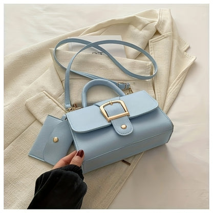 [Square Crossbody Bag] Women'S Small Square Crossbody Bag - Lightweight Synthetic Purse with Snap Closure, Compact Everyday & Formal Bag in Orange, Pink, Blue, Yellow, White, Black - Minimalist Chic Handbag for Women, Crossbo
