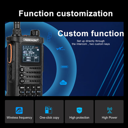 TIDRADIO TD-H8 2nd Gen 10W High-Power Handheld Two-Way Radio - 2500mAh Long-Lasting Battery, UHF Frequency 136-174MHz, 5000 Channels with Repeater List, FM Radio & Compatible, -Powered for Ham/GMRS/Radio Use, Durable Walkie T