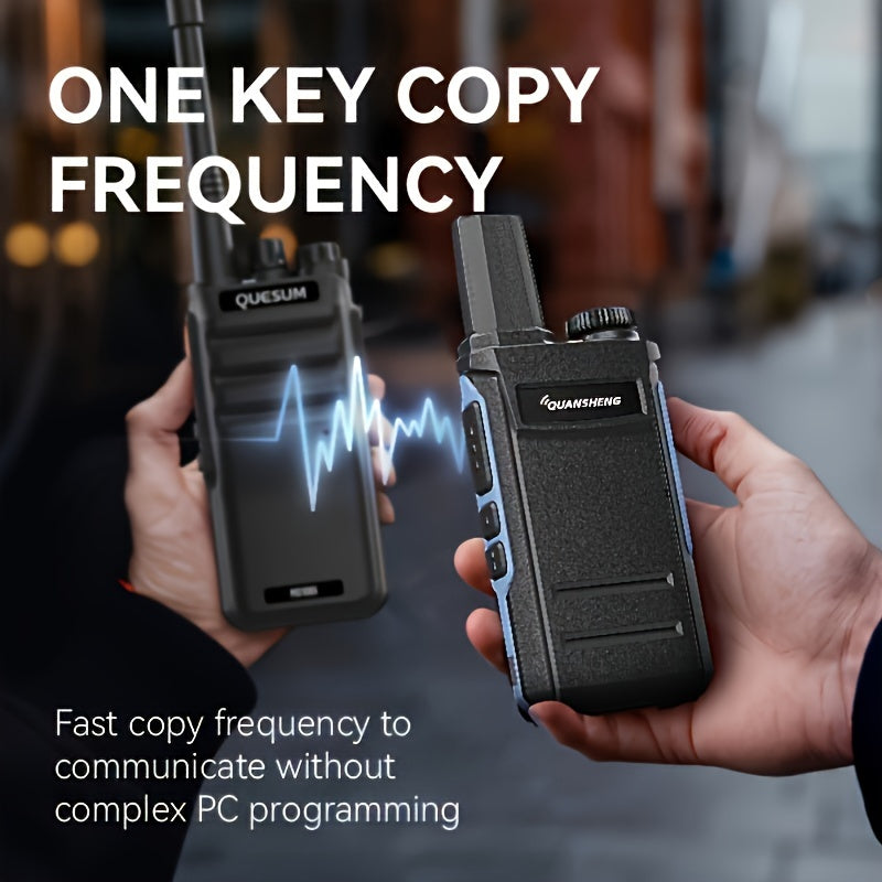 Quansheng TG-A1 Two-Way Radio - Remote Charging, Portable, Hands-Free - For Adults - Ideal for Cruising, Hiking, Hunting, Skiing - 2 Sets - Perfect Gift for Outdoor Enthusiasts