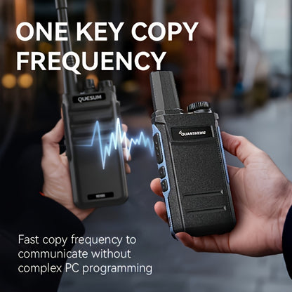 Quansheng TG-A1 Two-Way Radio - Remote Charging, Portable, Hands-Free - For Adults - Ideal for Cruising, Hiking, Hunting, Skiing - 2 Sets - Perfect Gift for Outdoor Enthusiasts