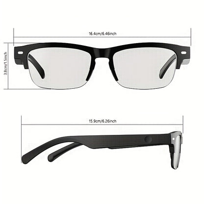 AI Smart Glasses with 160 Languages Real Time Translation Support, Chat GPT System, Multi-functional Audio Glasses for Men And Women, Built-in Microphone And Speaker, Calls Music Playback And Hands-Free Calling, Physical Colo