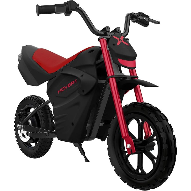 Hover-1 My First Dirt Bike for Kids - 300W Motor, 9MPH Max Speed, 9 Mile Range, 12" Off-Road Tires, 120LB Max Weight, Twist Grip Throttle & Rear Disc Brake Electric Dirt Bike for Kids Ages 5+ Years