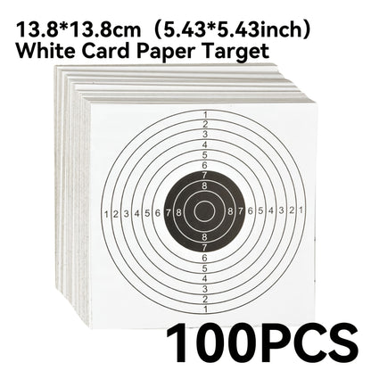 100/200 Pack 5.43×5.43inch Black and White Training Target Sheets - Heavy 250gsm Paper for Practice & Skill Drills