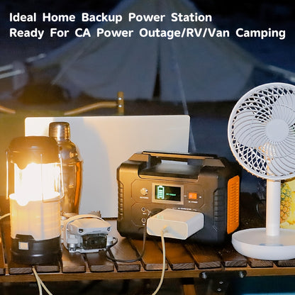 200W Portable Power Station/60W Solar Panel/200W Solar Station Set With 60W/100W Solar Panel, FlashFish 40800mAh Solar Generator With 110V AC Outlet/2 DC Ports/3 USB Ports, Backup Battery Power Supply For Outdoor Advanture Tr