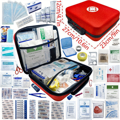 344/738/1030pcs In One Multifunctional Portable Emergency Kit, Suitable for Family, School, Car, Travel, Outdoor Exploration, Essential for Preventing Emergencies, And The Thoughtful First Choice Gift for Family And Friends!