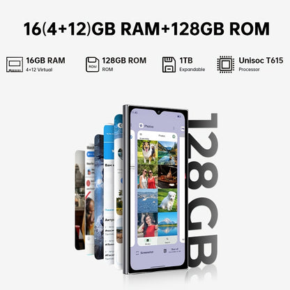 [T-Mobile ]OUKITEL C62 Android 15 Mobile Phone, 16GB + 128GB Globally Unlocked Version, 6.88" 90Hz Display, 1.81" Rear Screen, 5150mAh, 13MP + 5MP/dual SIM Card/fingerprint/facial Recognition, Perfect Festive Gift, Fashionabl