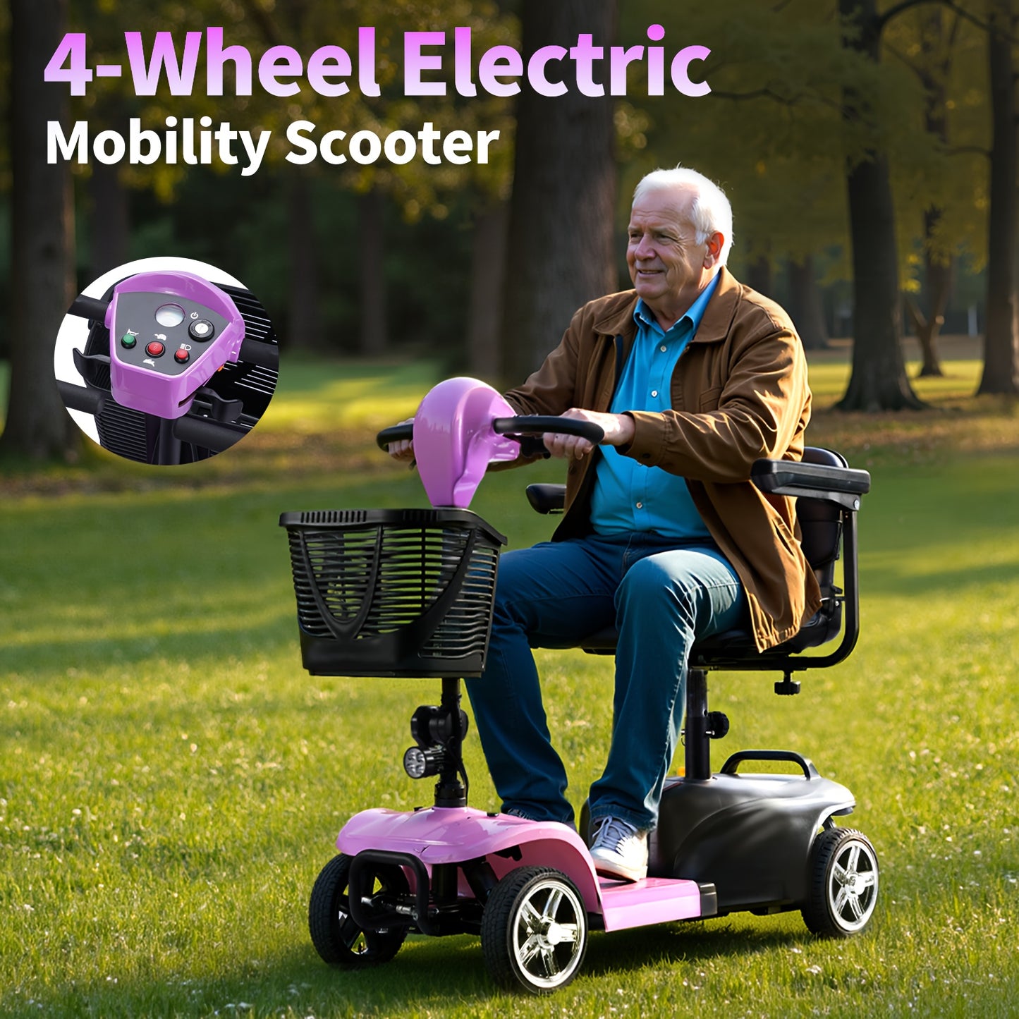 A Foldable Electric Scooter. This 250W, 24V 15Ah Daily Commute Scooter Is Equipped with A Buzzer And A Detachable Basket. It Features Three Adjustable Speed Gears, with A Speed Of 6-7 Mph And A Range Of Up to 16 Miles.