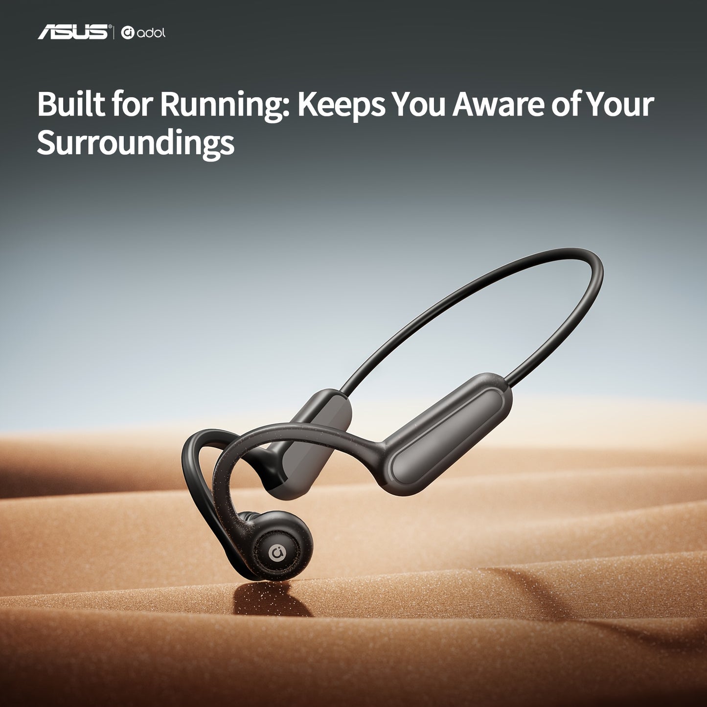 ASUS Bone Conduction Open-Ear Wireless Earphones with Mic and Multi-Function Controls, Perfect for Sports, Fitness, Riding, and Gaming