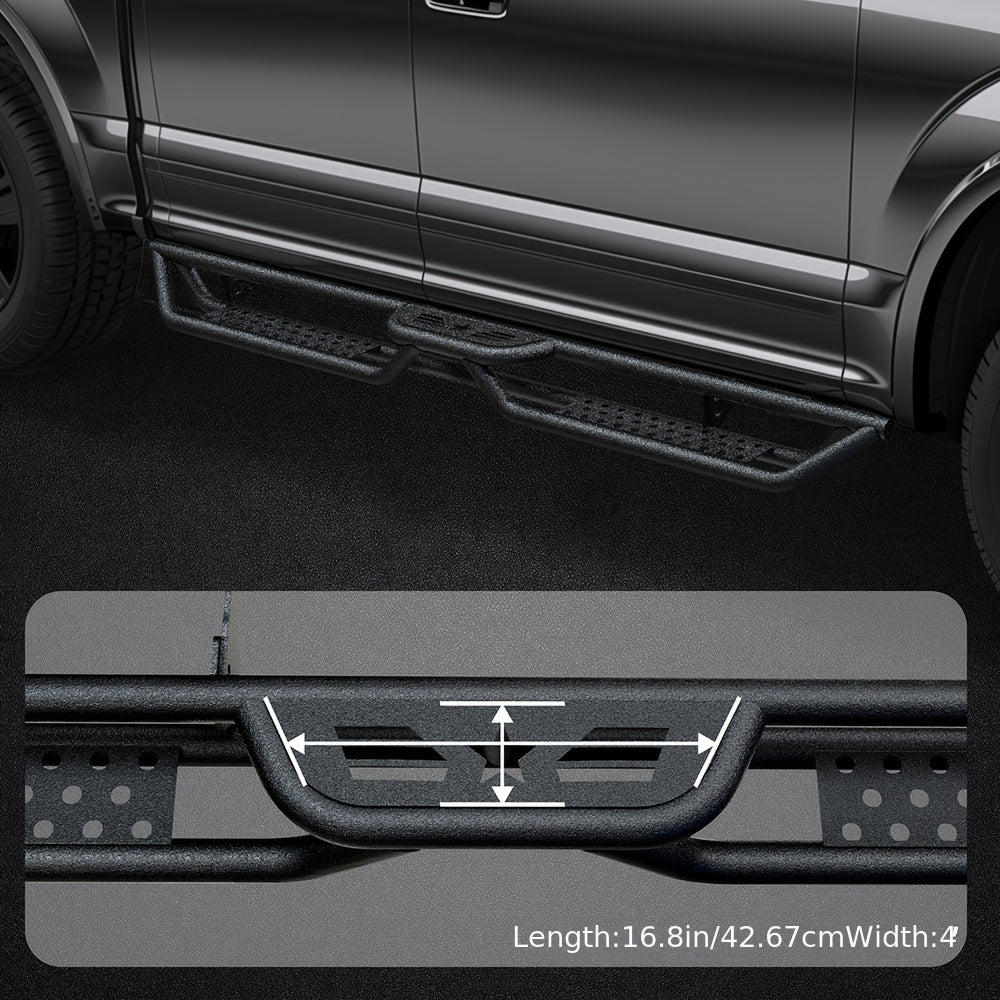 Armor Running Boards For Toyota 4Runner 2010-2024 - Side Step Rails Nerf Bars Drop Down 6" Black Running Boards - For SUV Enthusiasts - Enhance Vehicle Style & Provide Easy Access