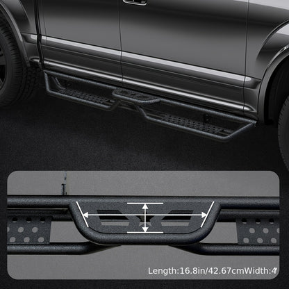 Armor Running Boards For Toyota 4Runner 2010-2024 - Side Step Rails Nerf Bars Drop Down 6" Black Running Boards - For SUV Enthusiasts - Enhance Vehicle Style & Provide Easy Access