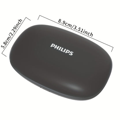 PHILIPS True Wireless Earbuds - Stereo Surround Sound, ENC Noise Cancellation, Touch Controls & Built-in Mic | 24H Polymer Battery, USB-C Fast Charging Case | Lightweight Comfort For Commuting, Workouts & Daily Use TAT2708