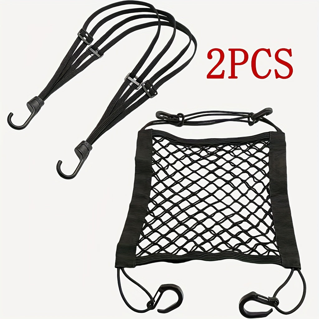 Elastic Bungee Cords for Motorcycles And Bicycles, Helmet Net Straps, Black Mesh Luggage Organizer for Safe Storage