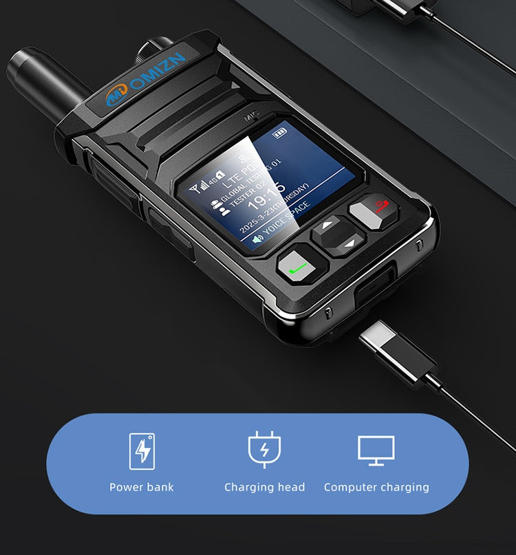 Omi T6 Global 5000 Km 4G/5G Walkie-Talkie with Large Color Screen, 8K HD Sound, 5-Day Life, -Free Calling, Global Coverage, Ideal for Outdoor dventures & Group Communication